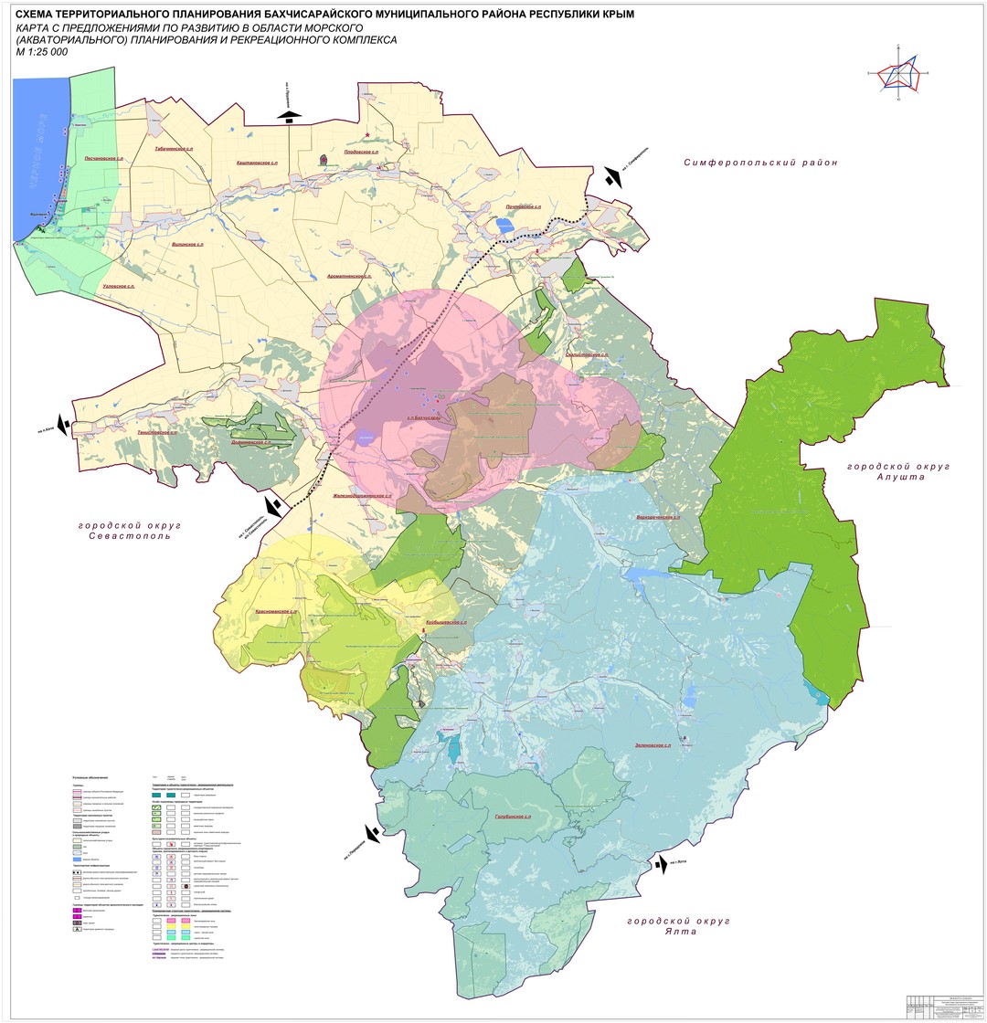 Карта бахчисарайского района с селами